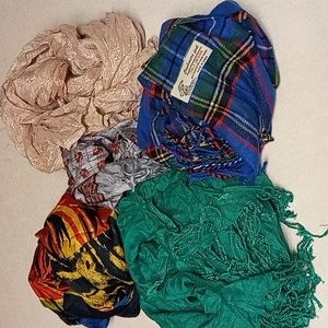 This listing is a Bunch of 5 assorted scarves for one shipping price